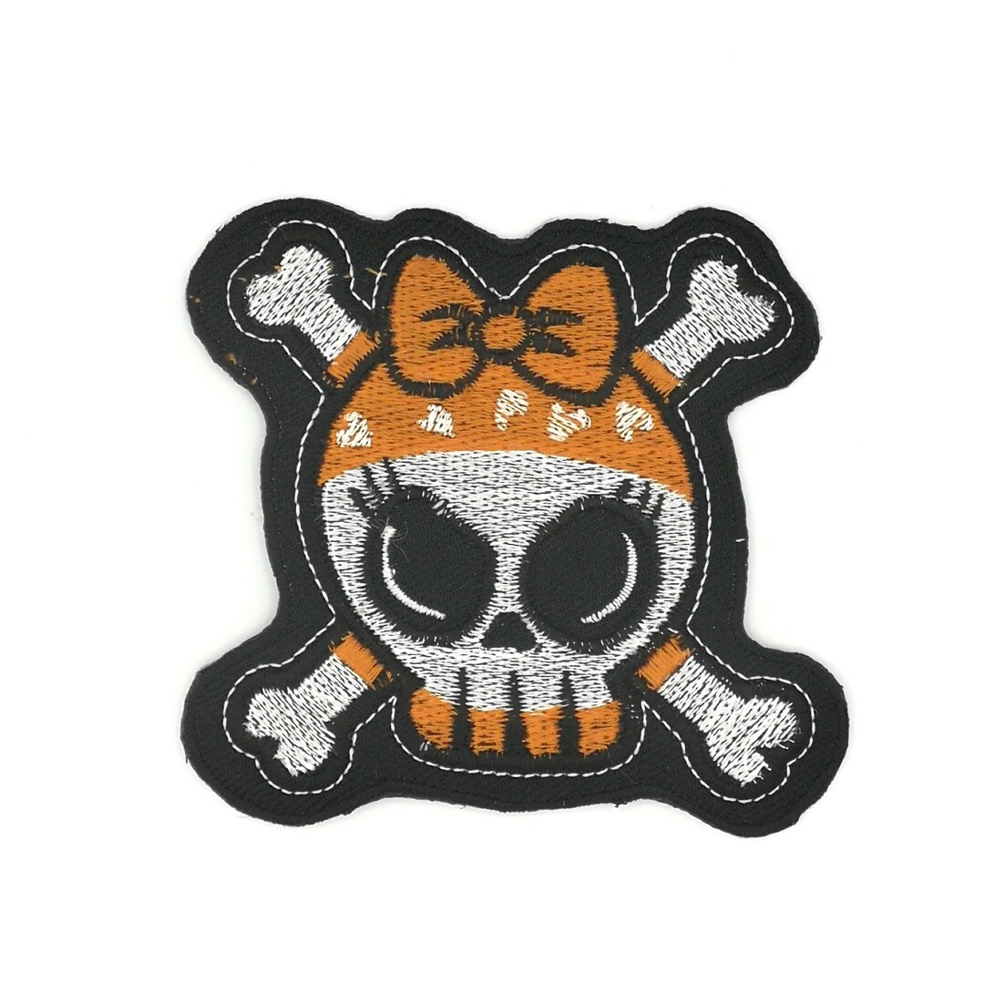 Girl Skull and Bones Patch, Skull and Bones Patch, Iron on Patches, Embroidered Patch, 136 Etsy