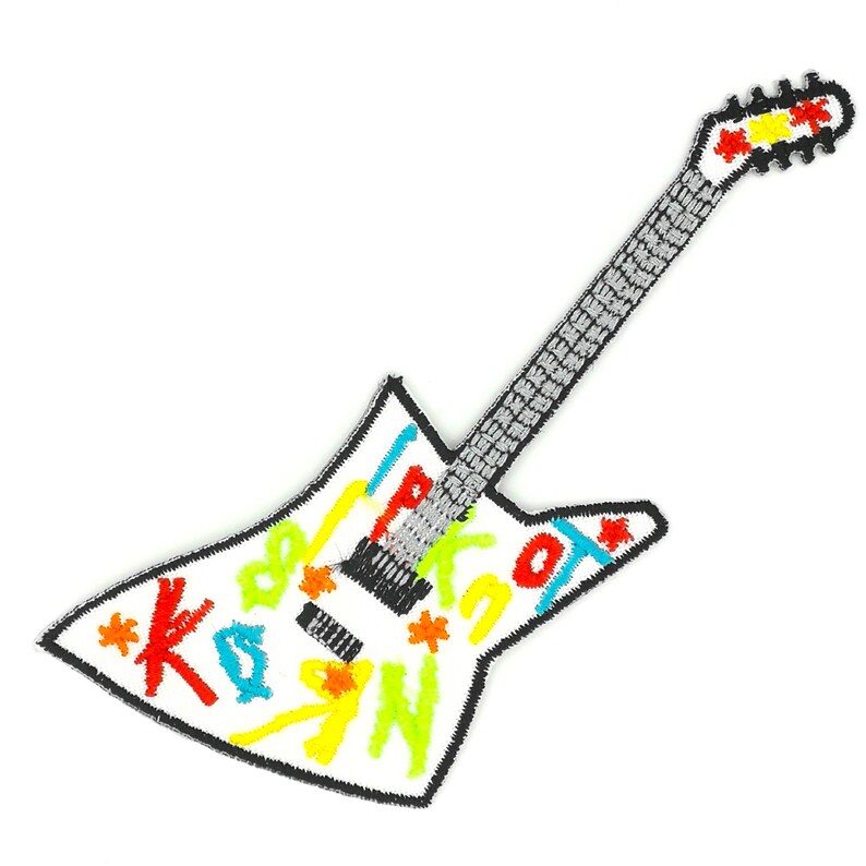 Electric Guitar Patch Colorful Guitar Patch Iron on Patches Etsy UK