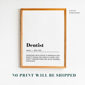 Lustige Bürodekoration, lustige Büro Wandkunst, Büro Definition Print, Büro Wandkunst, druckbare Wandkunst, Bürodekoration, Motivation, Zahnarzt