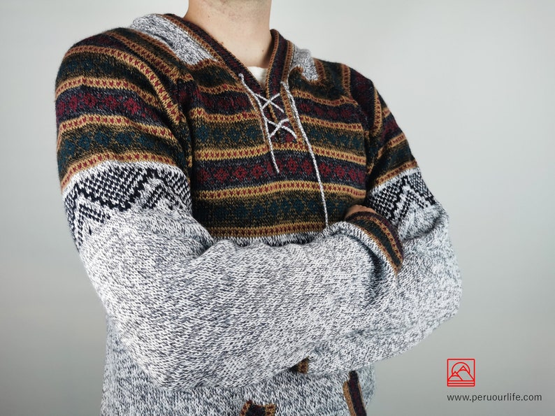 alpaca wool hoodie mens
