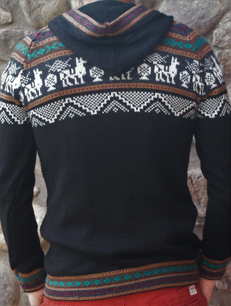 Alpaca Sweater for Men Alpaca Clothing Fashion Hoodie