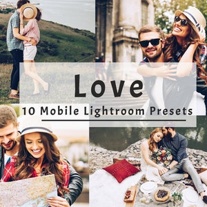 BEST PRESETS, Lightroom Presets, Cute 10 Love Mobile LIGHTROOM Couple Romantic Presets, Filters For Photo, Love Presets image 1