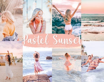 MOBILE DESKTOP PRESETS, Lightroom Presets, Instagram Lightroom, Pastel sunset, Mobile Filters, Filters For Photo, Photography Preset