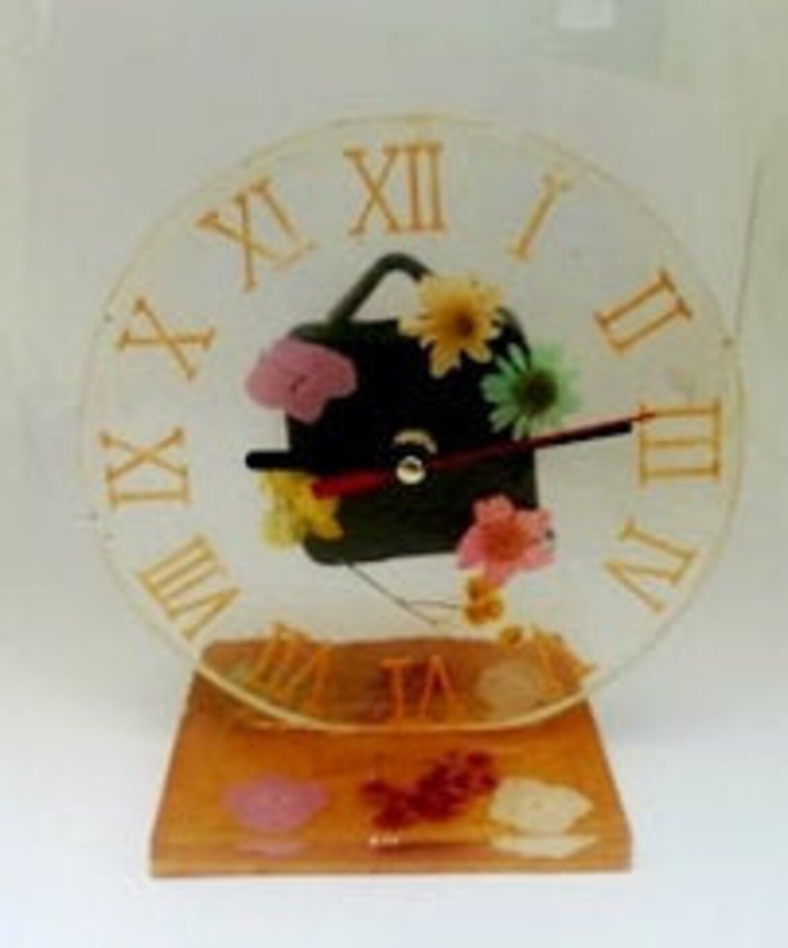 Resin Clock Wall Desk Clock Dried Flowers Frame Dried Etsy