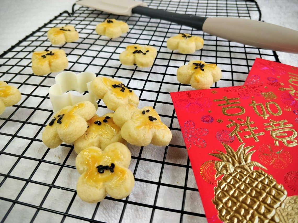 Traditional Homemade Chinese Salted Egg Yolk Cookies Baked to Order Etsy