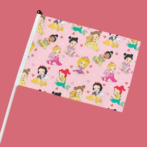 Mini Stroller Flag with Clip | Princess Babies | Theme Park Stroller SINGLE SIDED