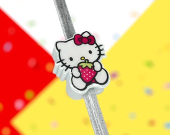 Waving Kitty 3D Printed Straw Topper