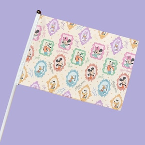 Mini bandeira para carrinho de bebê com presilha | Amigos dos Ratos | Carrinho de Parque Temático