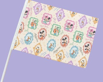 Mini Stroller Flag with Clip | Mouse Friends | Theme Park Stroller