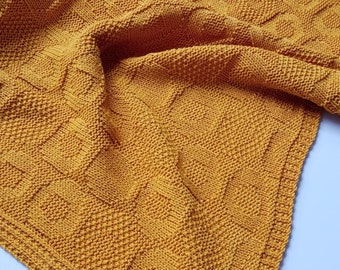 Machine Knitting Pattern: Spots and Dots Baby Blanket (PDF Download) - Garter Carriage