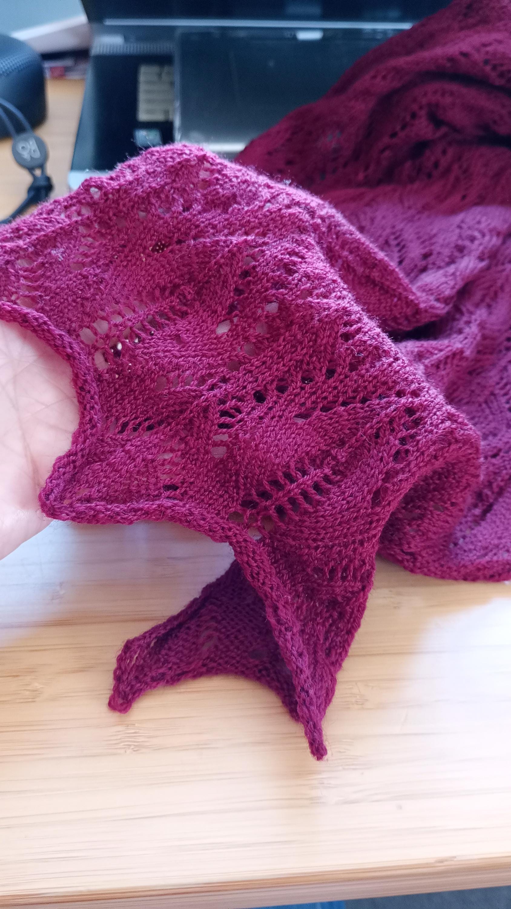 Peacock Feather Lace Scarf Machine Knitting Pattern: Designaknit (PDF ...