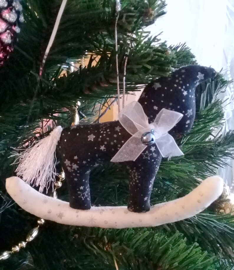 Christmas Ornaments Textile Horses Decoration On A Christmas Etsy