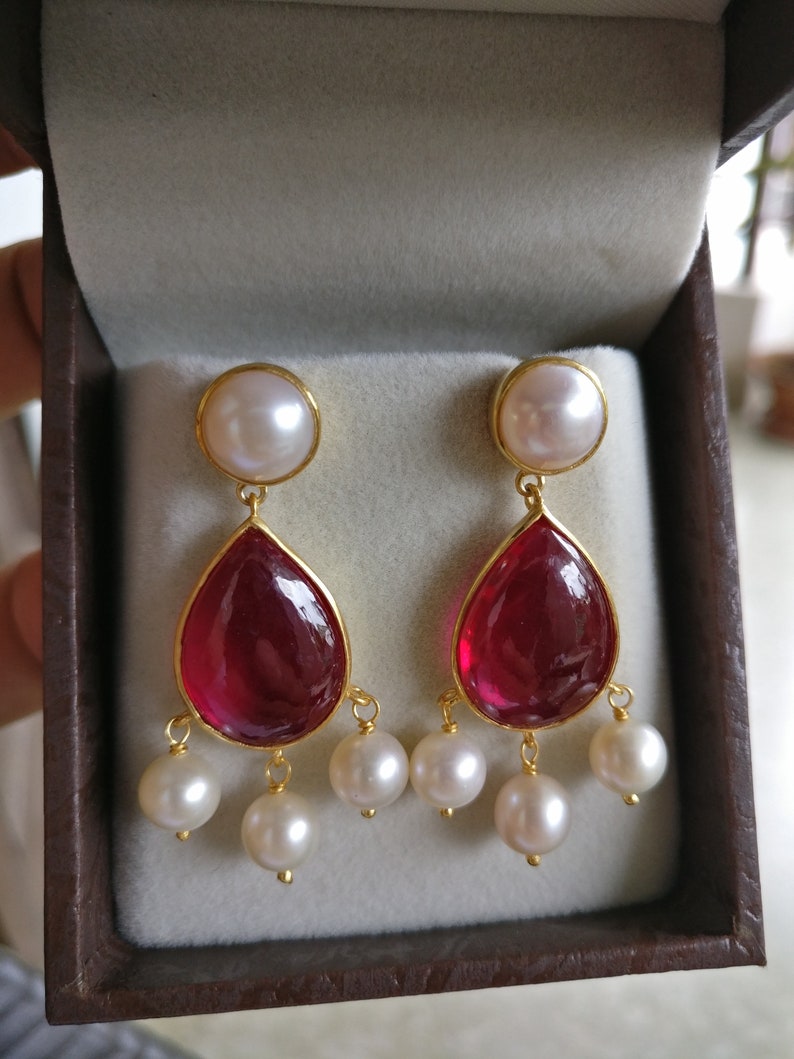 Rhodium Plated Infinity Drop Earring With Dangling Pearl For Women main image 0