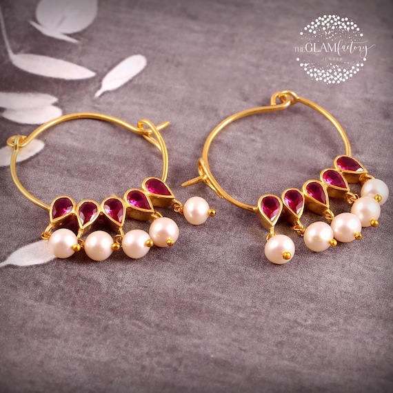 Ruby sale emerald earrings