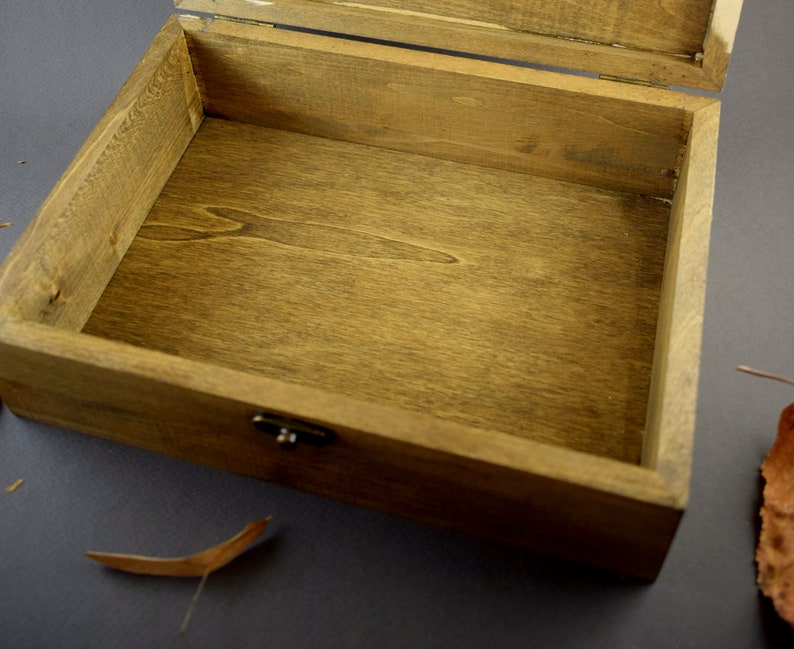 Wooden Memory Box Laser Engraved With Custom Text Photos Etsy