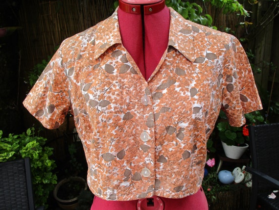Cotton blouse or bolero 1940s 1950s