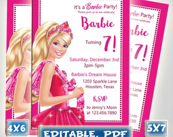 Barbie Invitation Templates Koran Sticken Co