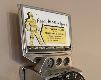 Vintage Style  Payphone Top Flag: 1930s-1960s Style Card Display