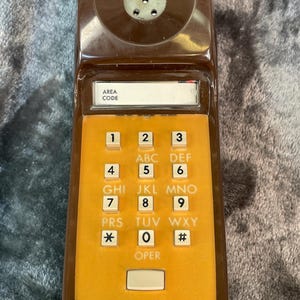 Vintage 1977 GTE AE 980 StyleLine Square Button Phone Espresso Brown Restoration Working