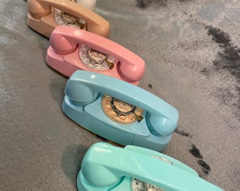 Vintage 1960s original color line Bell System Princess Phone Salesman Promo Mini Phones