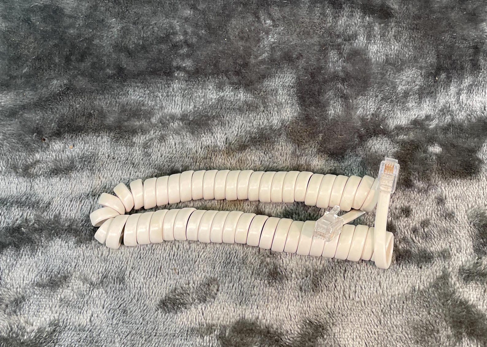 Hand Set Modulars Vintage Modular RJ22 Handset Cord. Tightly Coiled NOS Unbranded Without ...