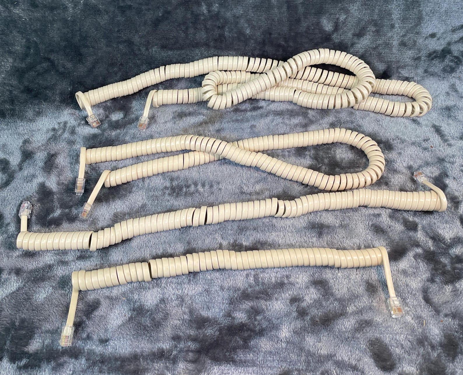 Hand Set Modulars Vintage Modular RJ22 Handset Cord. Tightly Coiled NOS Unbranded Without ...