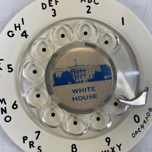 Vintage-stil amerikanska Vita husets roterande telefon med ratt, nytt rattkort X1