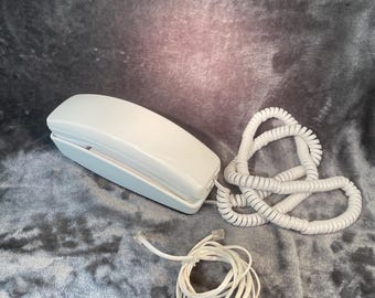 Vintage 1976 GTE AE 980 StyleLine Small Button Phone White Restoration Working