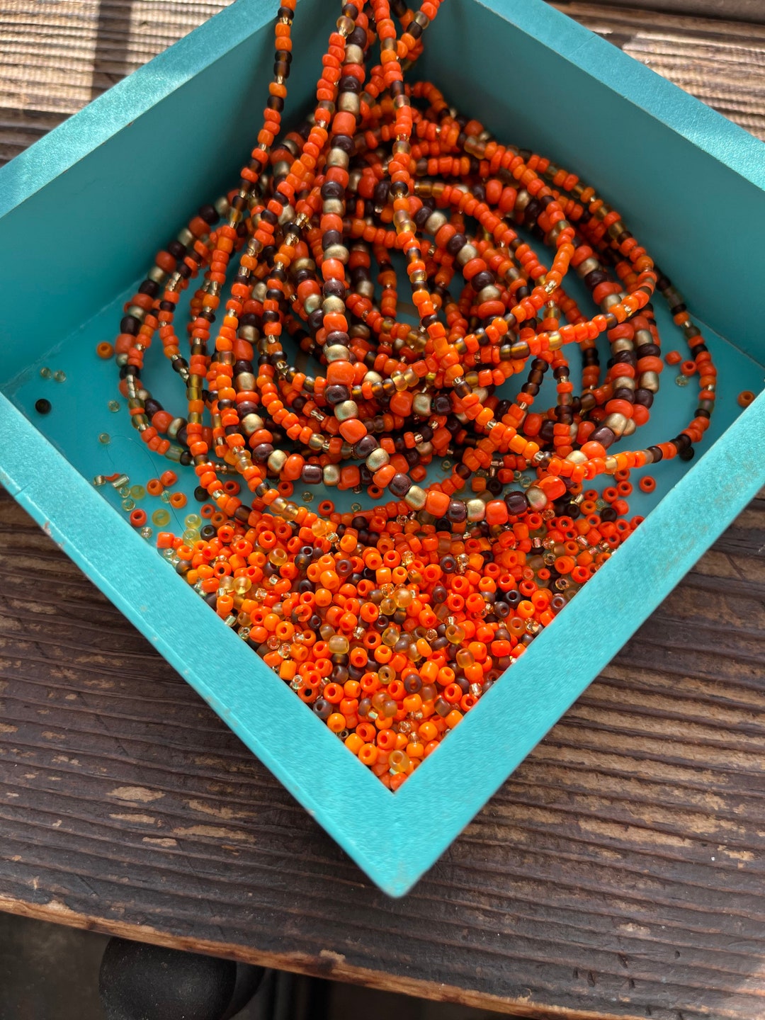 Glass Waist Beads peanut Butter Cup Etsy