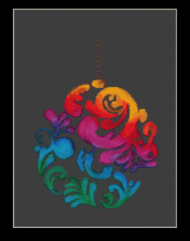 Christmas Bauble cross stitch chart PDF