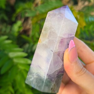 Natural Rainbow Fluorite Crystal ~ BRAND NEW ~ Polished Point ~ Healing Crystal for Clarity & Protection