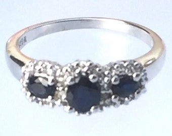 Dark Blue Stone Ring - Etsy