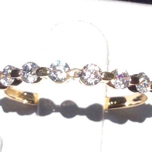 Stackable gold rings: matching Wedding Band, shops Single Prong Band, Half Eternity, 9K, 9ct Yellow Gold, stacking rings, Simulated Diamond ring