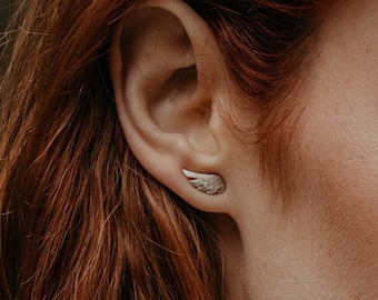 ANGEL WINGS EARRINGS, sterling silver, dainty, delicate jewelry, magic earrings, handmade by me.