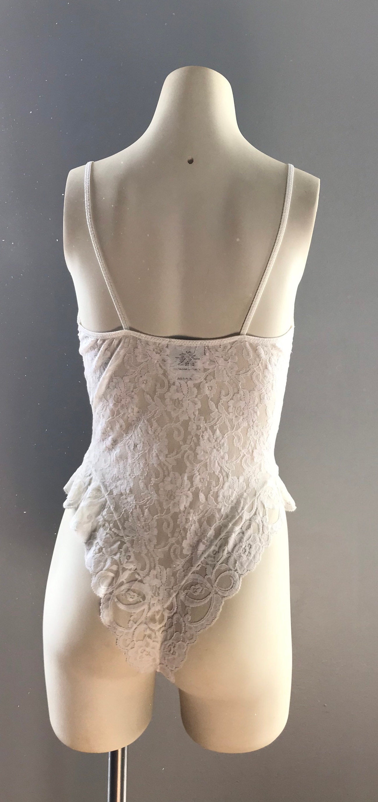 Light Purple Lace Teddy Romper Lingerie, French Cut High Legs, One