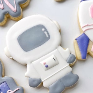 Girl Outer Space Birthday Cookies, Two the Moon Party Favors, Pink ...