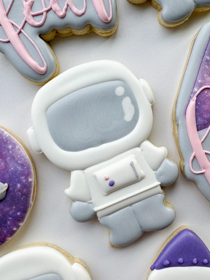 Girl Outer Space Birthday Cookies, Two the Moon Party Favors, Pink ...