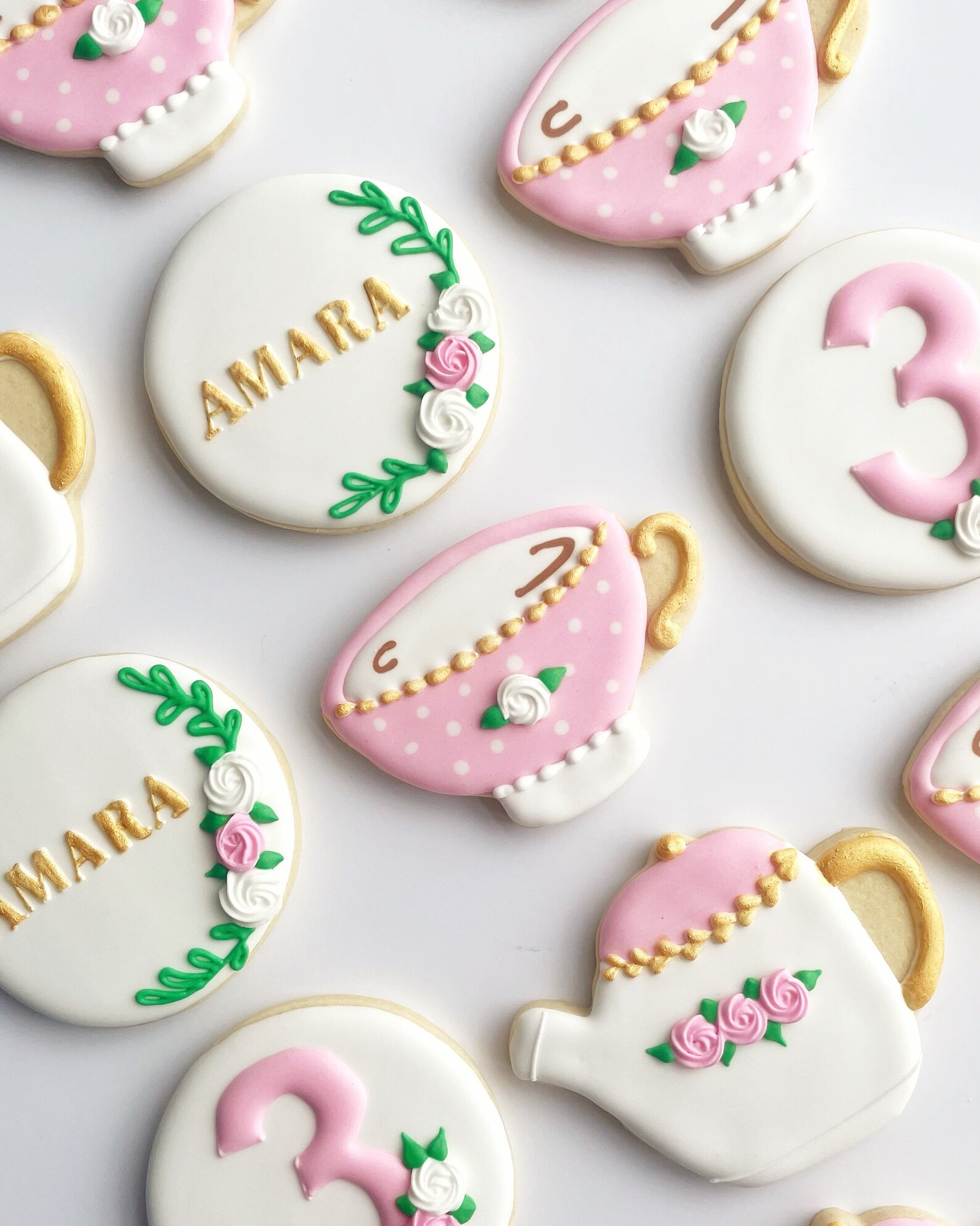 Tea Party Birthday Sugar Cookies Tea Party Bridal Shower Etsy