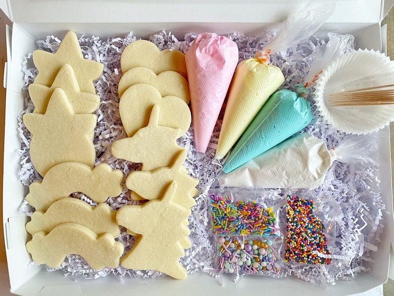 Cookie Decorating Kit, Unicorn Cookie Decorating Kit, DIY cookie kit, Rainbow Cookie Decorating Kit image 2