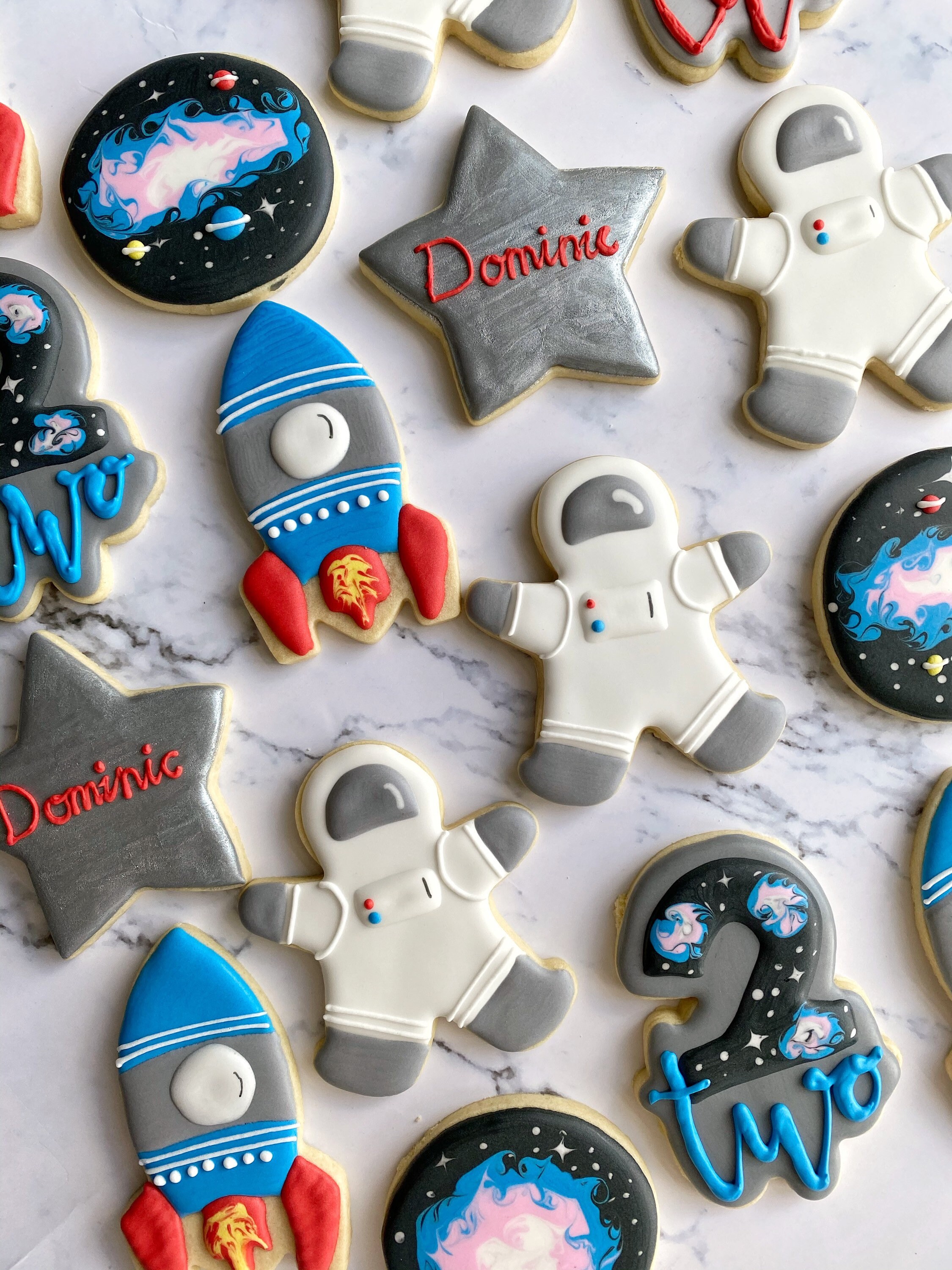 Outer Space Birthday Sugar Cookies rocket cookies astronaut Etsy