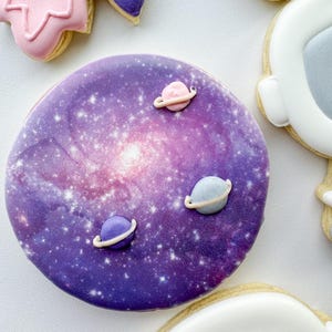 Girl Outer Space Birthday Cookies, Two the Moon Party Favors, Pink ...