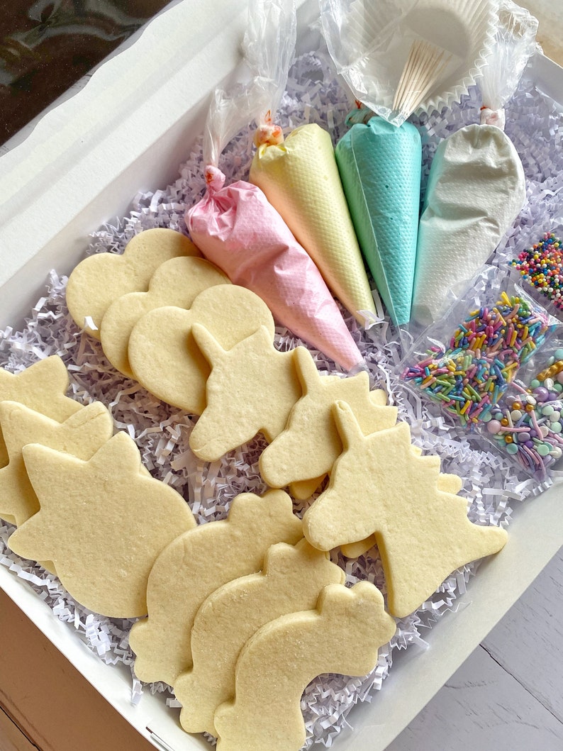 Cookie Decorating Kit, Unicorn Cookie Decorating Kit, DIY cookie kit, Rainbow Cookie Decorating Kit image 1