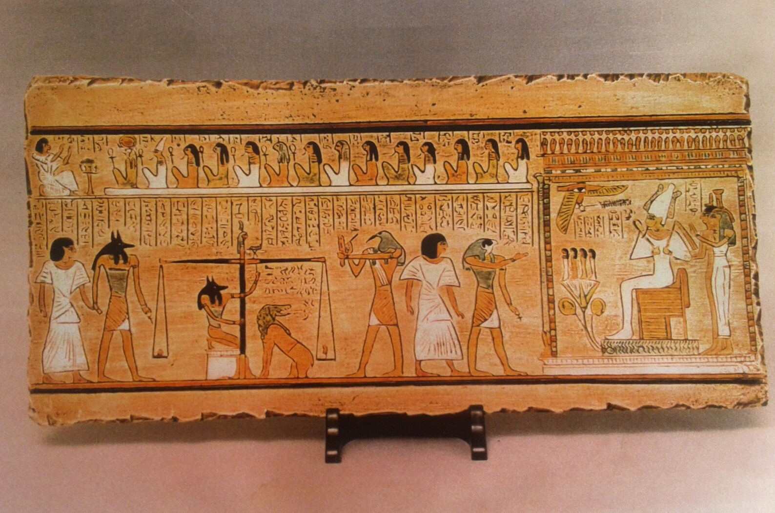Book of the dead replica weighing of the heart osiris anubis judgment