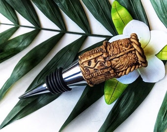 Nature Wine Bottle Stopper | Rustic Bottle Cork | Olive Oil Vinegar Topper | Barware Home Decor | Hostess Housewarming Gift | Non-corroding