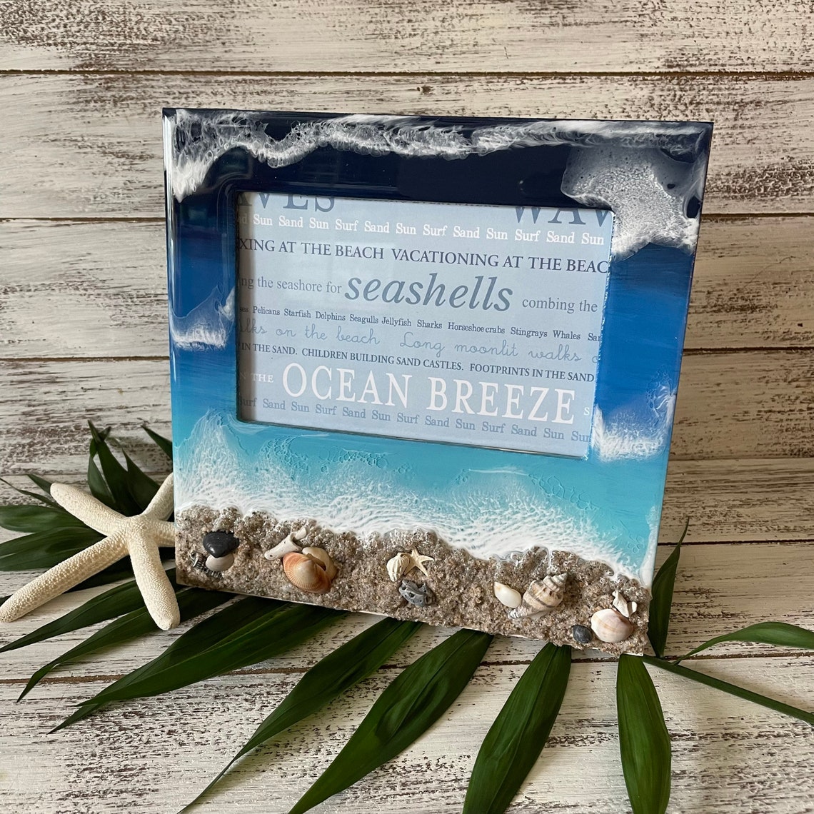 Coastal Picture FRAME for a BEACH House 4x6 Photo Frame for Etsy