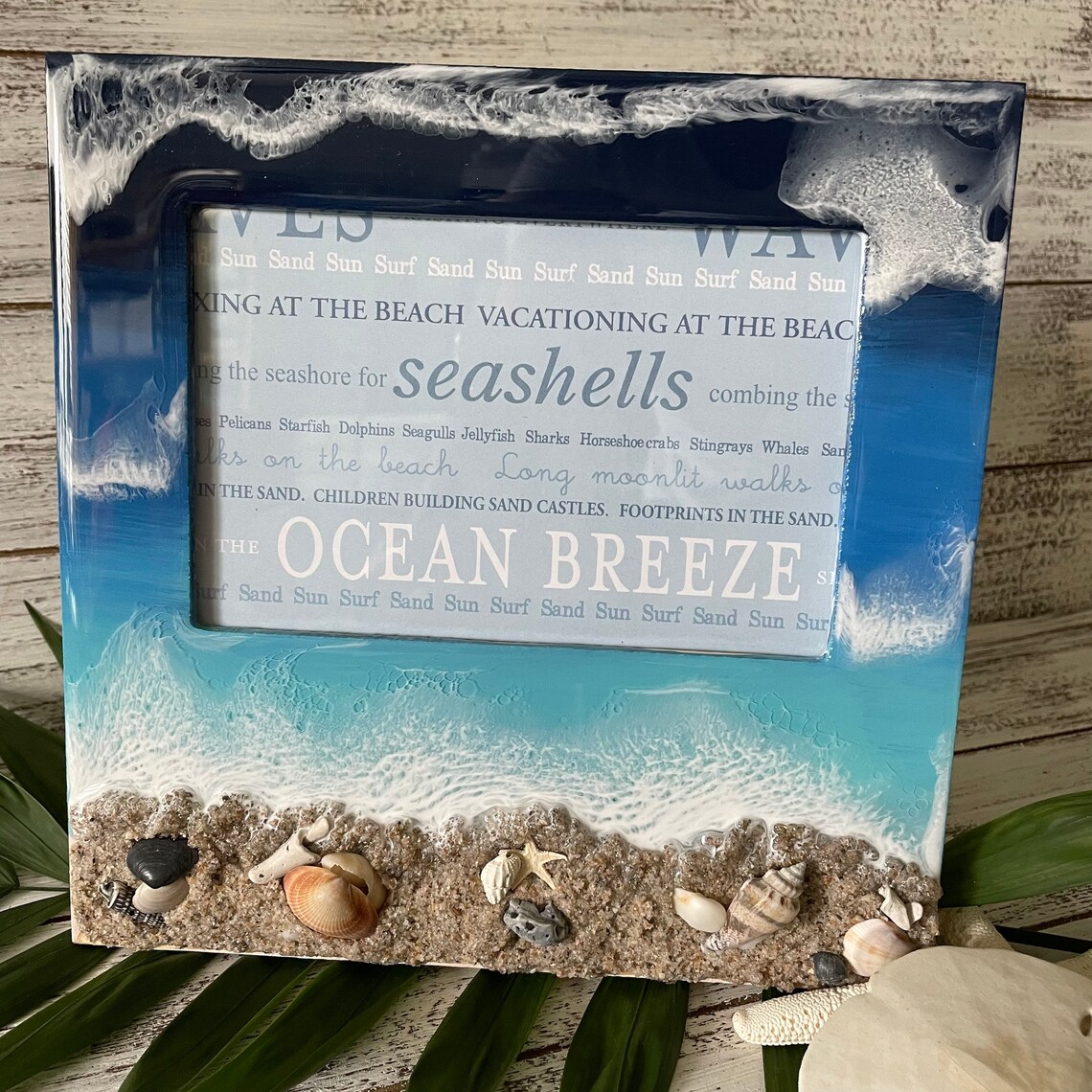 Coastal Picture FRAME for a BEACH House 4x6 Photo Frame for Etsy