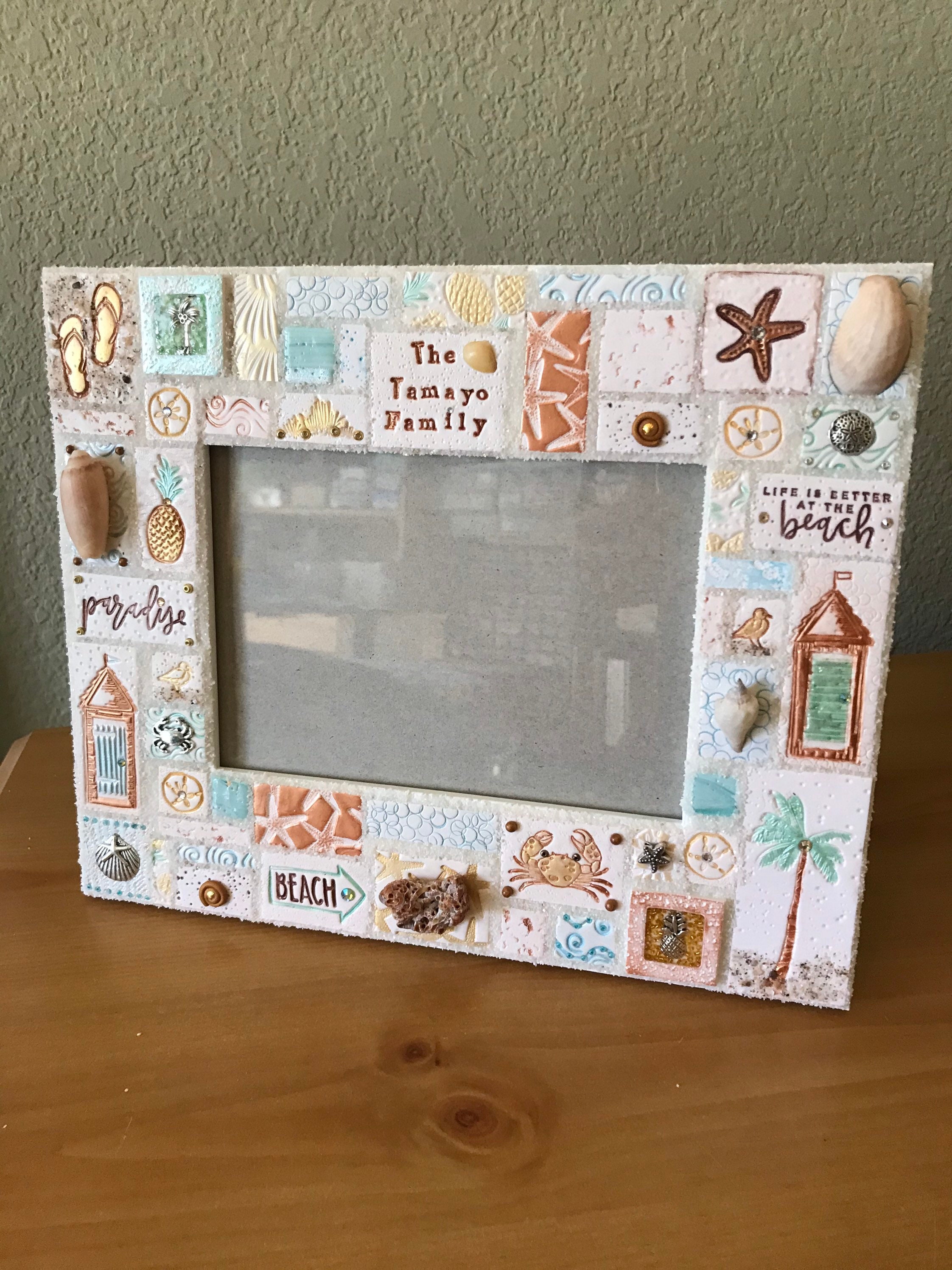 Beach House Picture Frame PERSONALIZED 5x7 Mosaic Photo Etsy