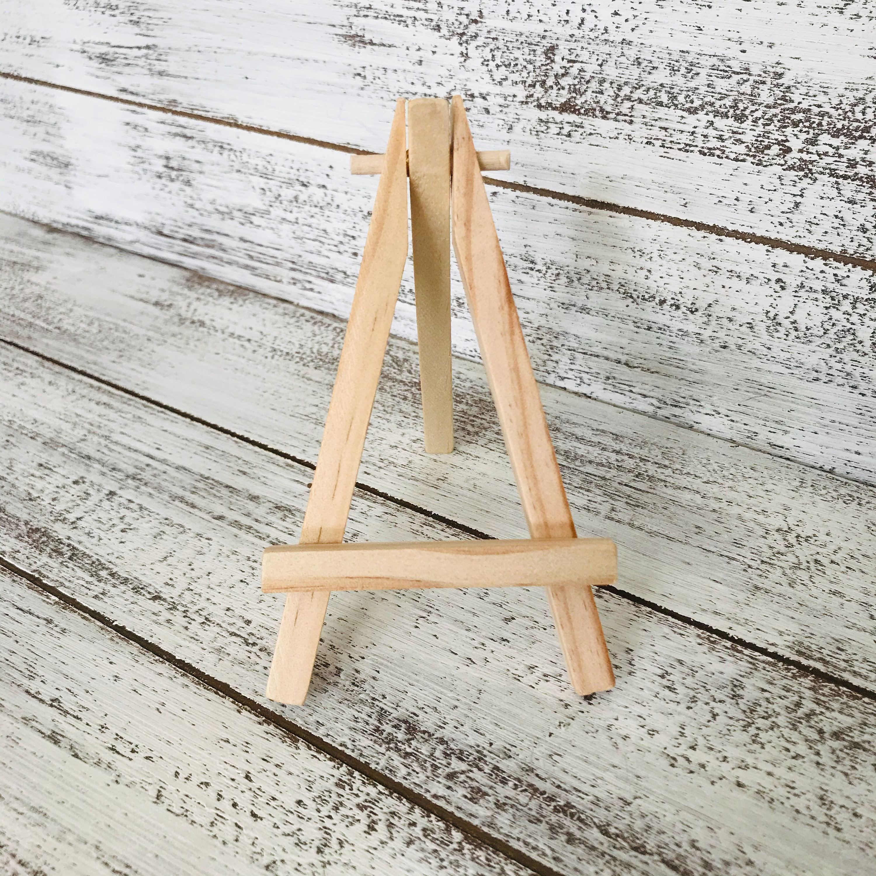 Miniature Mini Wood Art Easel and Canvas Set