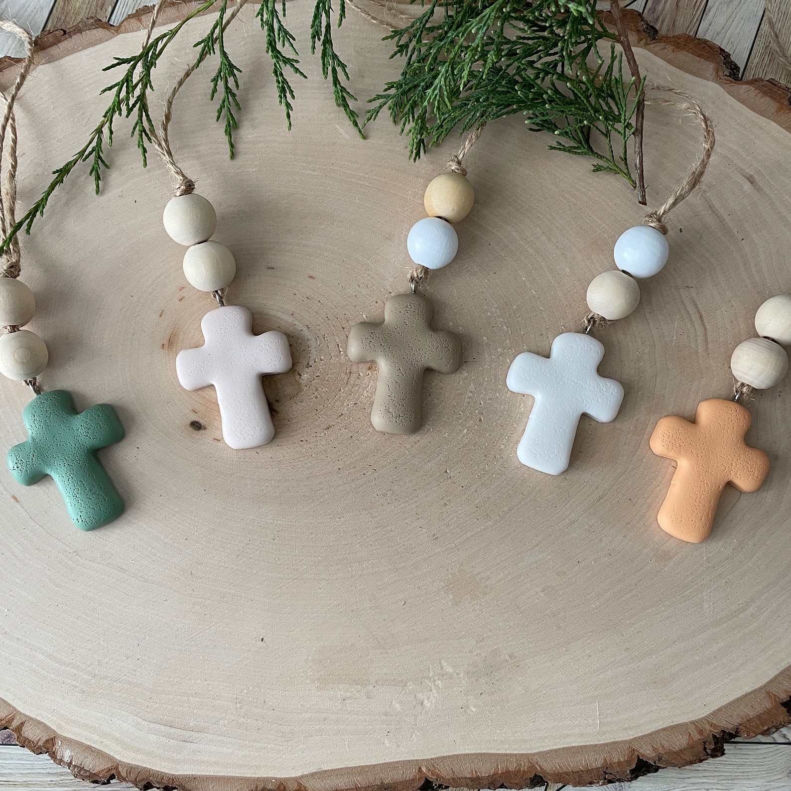 Cross Car Mirror Hangers Christian Cross Hanging Ornament Etsy