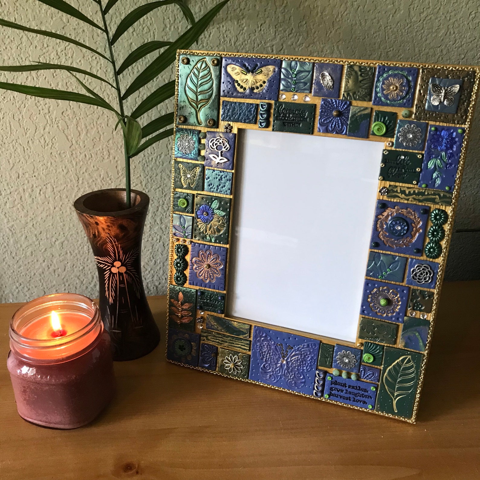 Garden Picture Frame PERSONALIZED flower lover gift 5x7 Etsy